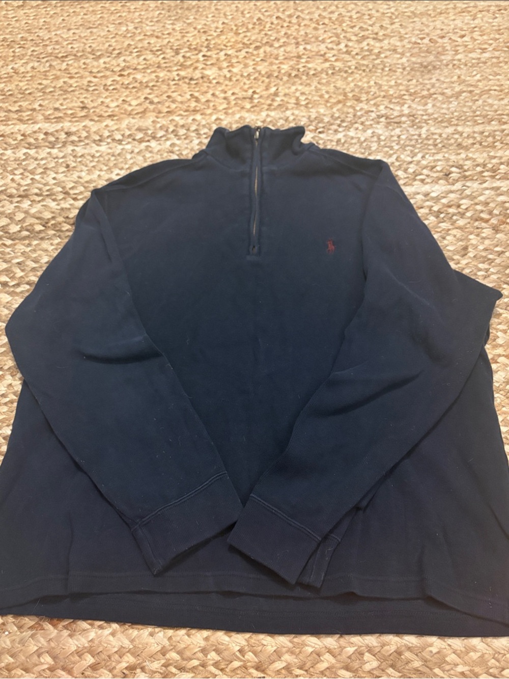 Polo by Ralph Lauren Navy Half-Zip Pullover Sweater